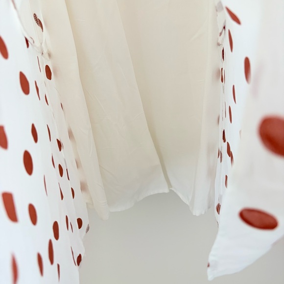 Abercrombie & Fitch Flutter Sleeve Keyhole
Mini Dress Polka Dot Brown Ivory S - Picture 9 of 15